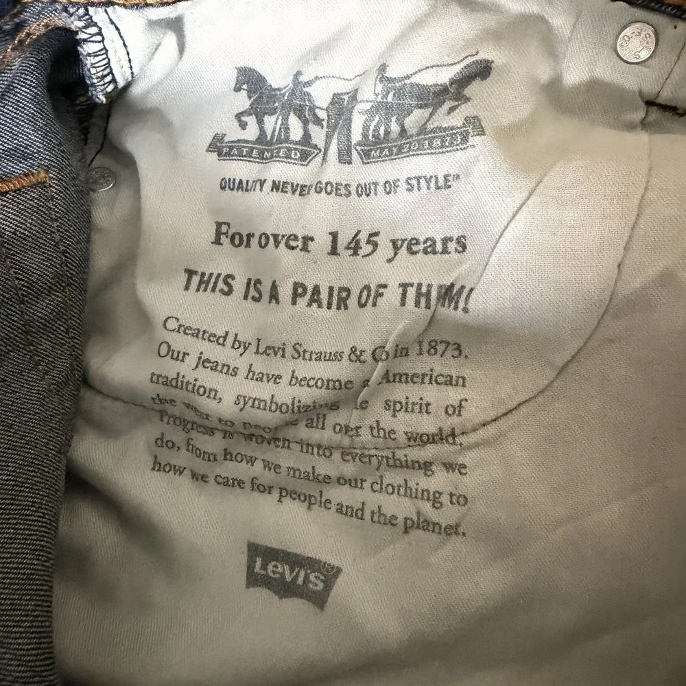 Levi's 505 Men's Jeans Dark Wash Regular Fit‎ Zip Fly 40x30